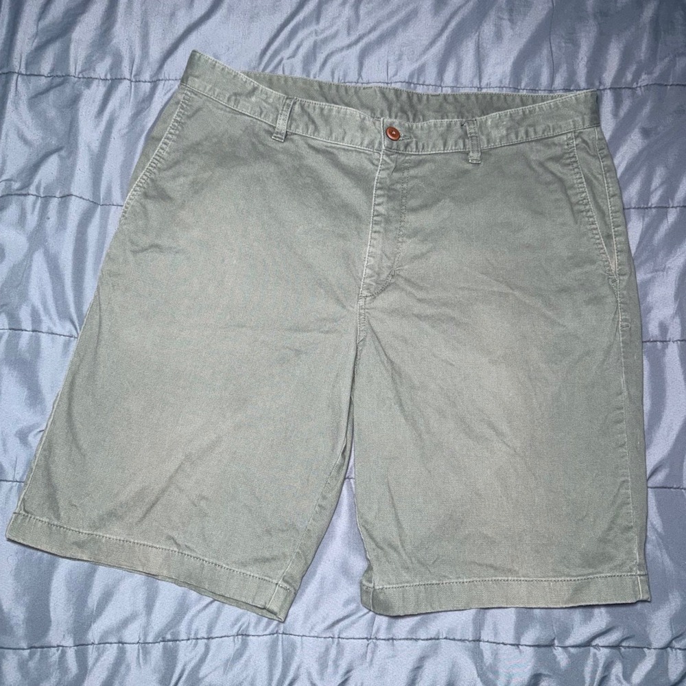 Tommy Bahama Shorts Mens 38 Olive Green Excellent Boracay Cotton Stretch Chino